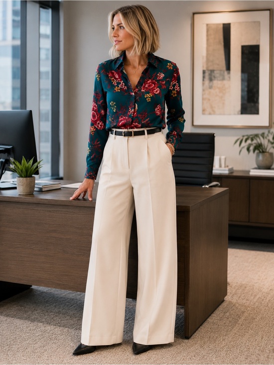 PrettyLittleThing Tops - PRETTYLITTLETHING Floral Button-Down Blouse - 4 (Fits like a 8/10)